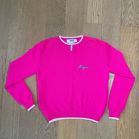 MSGM Sweaters - MSGM pink wool + cashmere knit sweater size XS